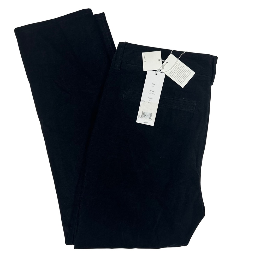 Vince Womens Black Corduroy‎ Straight Leg Trousers Pants V442521496 Size 10 NEW